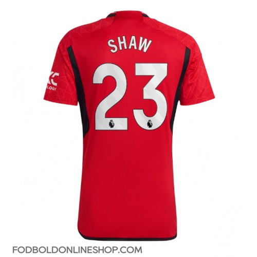 Manchester United Luke Shaw #23 Hjemmebanetrøje 2023-24 Kortærmet